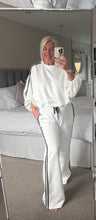 Load image into Gallery viewer, The Sports Luxe stripe seam puff hem tracksuit