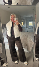Load image into Gallery viewer, The Olivia reversible faux fur zip up gillet with pockets