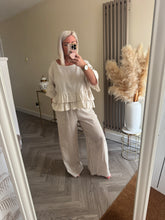 Load image into Gallery viewer, SALE The striped linen trousers with pockets (no return on sale items)