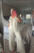 Load image into Gallery viewer, The tie waist elasticated linen trousers