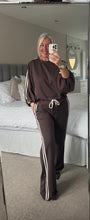 Load image into Gallery viewer, The Sports Luxe stripe seam puff hem tracksuit