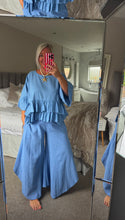 Load image into Gallery viewer, The Ibiza boho linen frill top