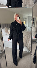 Load image into Gallery viewer, The faux suede tie waist zip jacket
