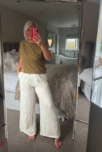 Load image into Gallery viewer, The tie waist elasticated linen trousers