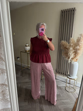 Load image into Gallery viewer, SALE The striped linen trousers with pockets (no return on sale items)