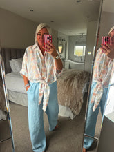 Load image into Gallery viewer, The tie waist elasticated linen trousers