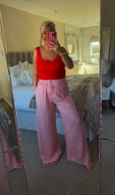 Load image into Gallery viewer, The striped linen trousers with pockets
