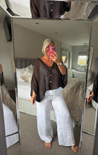 Load image into Gallery viewer, The Ibiza waffle button detail top/jacket