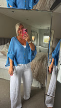 Load image into Gallery viewer, The Ibiza waffle button detail top/jacket