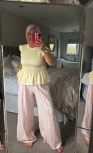 Load image into Gallery viewer, The striped linen trousers with pockets
