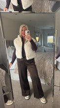 Load image into Gallery viewer, The Olivia reversible faux fur zip up gillet with pockets