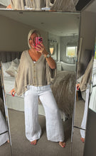 Load image into Gallery viewer, The Ibiza waffle button detail top/jacket