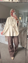 Load image into Gallery viewer, The Megan gold button faux side tie waist cape