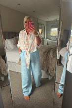 Load image into Gallery viewer, The Ibiza boho embroidered floral knot shirt
