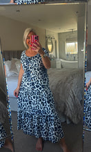 Load image into Gallery viewer, The animal print shirred dress
