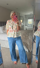Load image into Gallery viewer, The tie front embroidered mandala top
