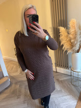 Load image into Gallery viewer, The cable knit button detail jumper dress
