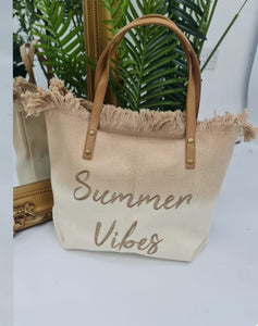 “Summer vibes” beach bag