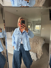 Load image into Gallery viewer, The Bora Bora sequin denim jacket
