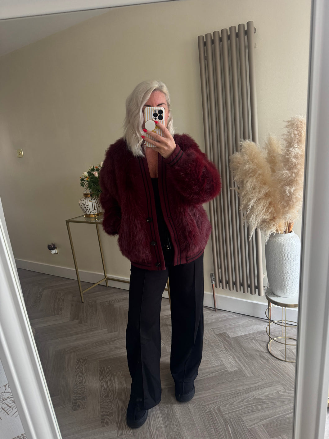 The faux fur coatigan