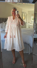 Load image into Gallery viewer, The Bora Bora tassel fringe dress in peach
