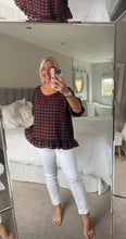 Load image into Gallery viewer, The gingham frill top
