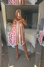 Load image into Gallery viewer, The satin spot strappy dress midi length
