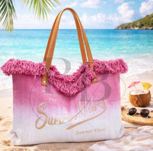 Load image into Gallery viewer, The summer vibes beach bag
