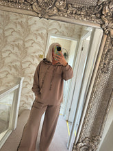 Load image into Gallery viewer, The luxe wide leg tracksuit with animal print detailing
