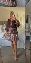 Load image into Gallery viewer, The Floral tie waist tiered dress with button detailing
