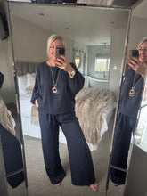 Load image into Gallery viewer, The chiffon pinstripe trouser suit
