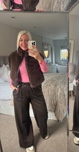 Load image into Gallery viewer, The Olivia reversible faux fur zip up gillet with pockets
