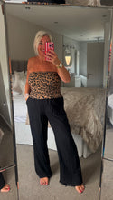 Load image into Gallery viewer, The Animal print jersey shirred bandeau top
