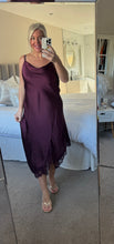 Load image into Gallery viewer, The palma satin strappy dress with lace detailing
