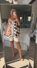Load image into Gallery viewer, SALE The satin spot strappy vest top (no return on sale items)
