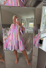 Load image into Gallery viewer, The Ibiza 100% cotton Aztec smock dress
