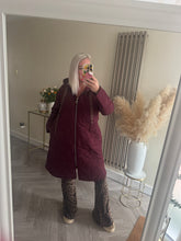 Load image into Gallery viewer, The Bella quilted coat with animal print ties
