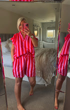 Load image into Gallery viewer, The 100% cotton striped shorts set
