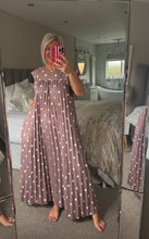 Load image into Gallery viewer, The Pleated polka dress with pockets
