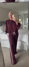 Load image into Gallery viewer, The Sports Luxe stripe seam puff hem tracksuit
