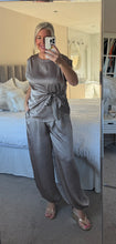 Load image into Gallery viewer, The palma satin trouser suit
