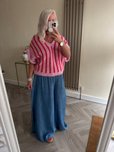 Load image into Gallery viewer, The striped gold button tanks
