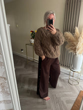 Load image into Gallery viewer, The sequin Seam tie waist joggers
