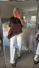 Load image into Gallery viewer, The satin lace trim t shirt
