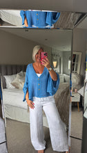 Load image into Gallery viewer, The Ibiza waffle button detail top/jacket
