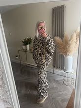 Load image into Gallery viewer, The Luxe sweat animal print exposed seam tracksuit
