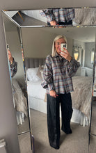 Load image into Gallery viewer, The zeta Otto embellished cotton mix checked shirt

