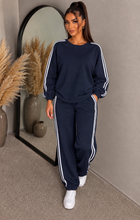 Load image into Gallery viewer, The sports luxe jersey stripe tracksuit
