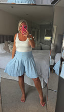 Load image into Gallery viewer, The High waisted shirred linen palazzo shorts with pockets
