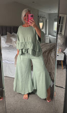 Load image into Gallery viewer, The Ibiza boho linen frill top
